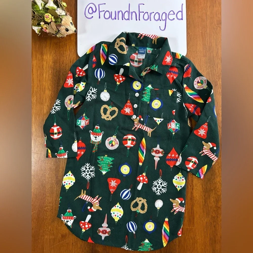 Whimsy Toddler Nightgown | Girls Size 3T | Cozy Flannel Feel